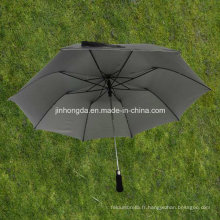 27 pouces noir rabattable 2 EVA Handle Auto parapluie ouvert (YS2F0009-2)